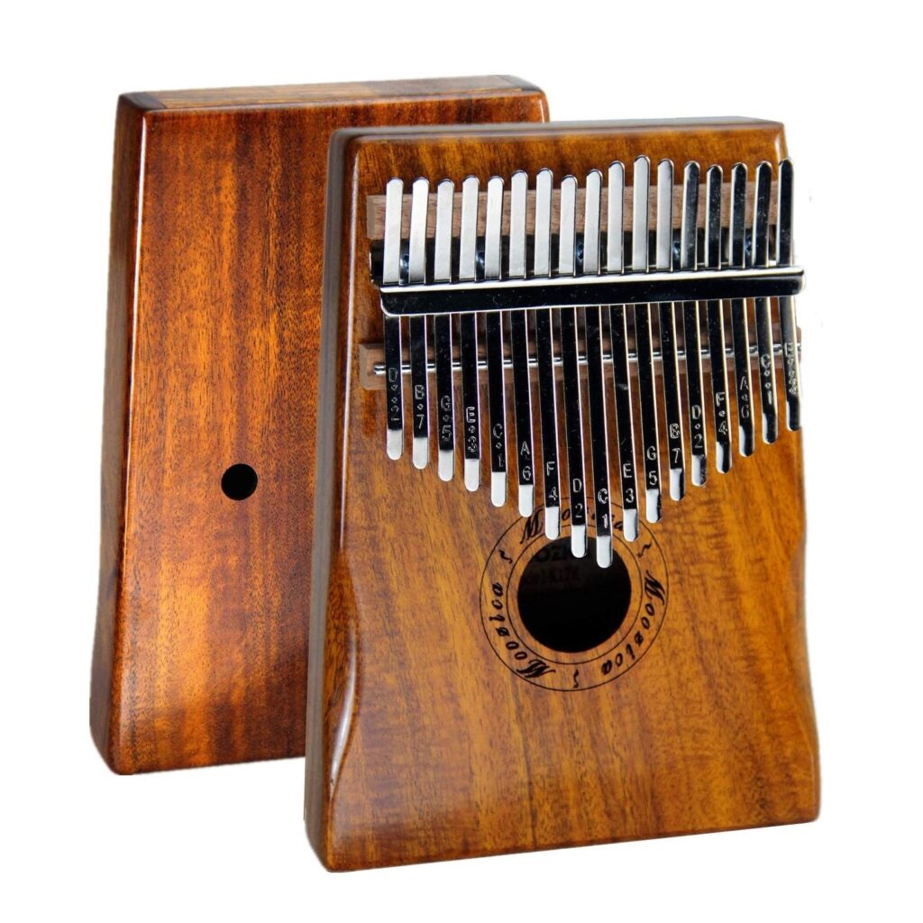 Bamboo-K17CF Moozica 17 teclas Kalimba piano marimba de pulgar de madera de tono sólido de alta calidad con estuche protector e instrucción de aprendizaje 