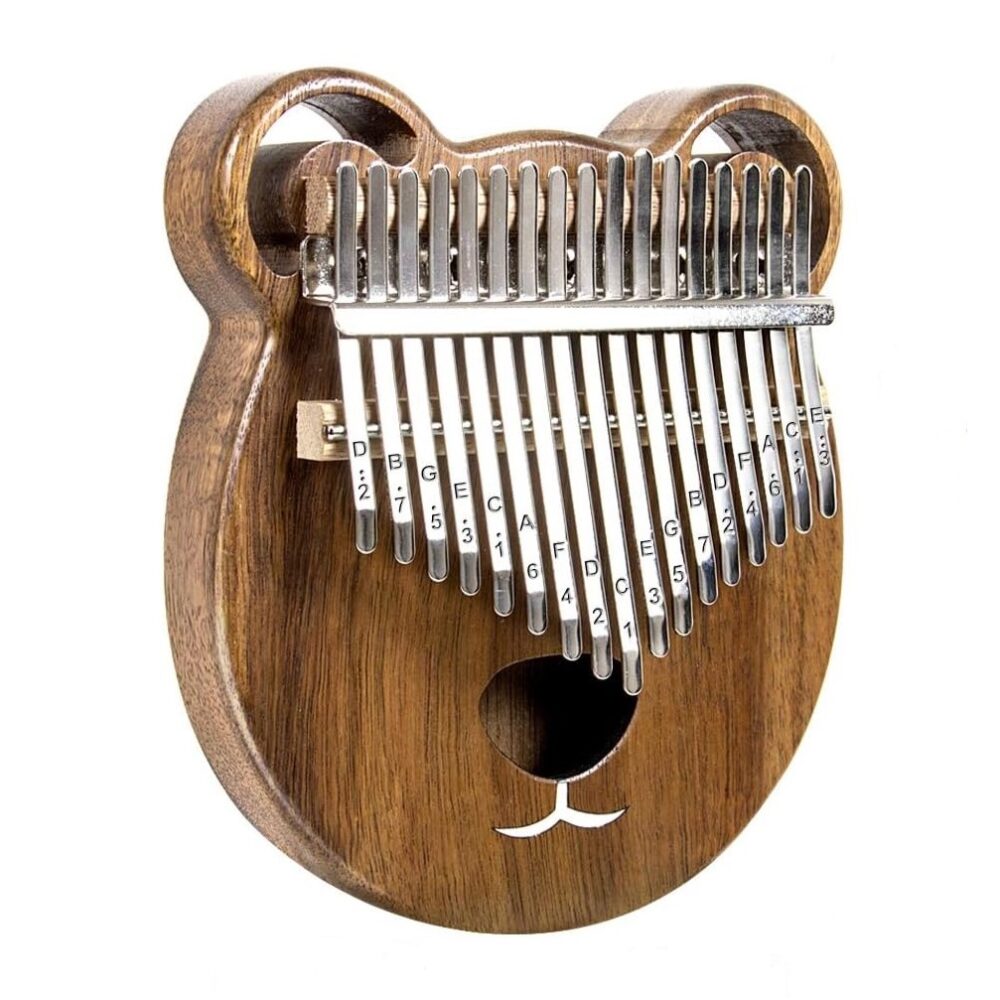kalimba con forma de oso madera